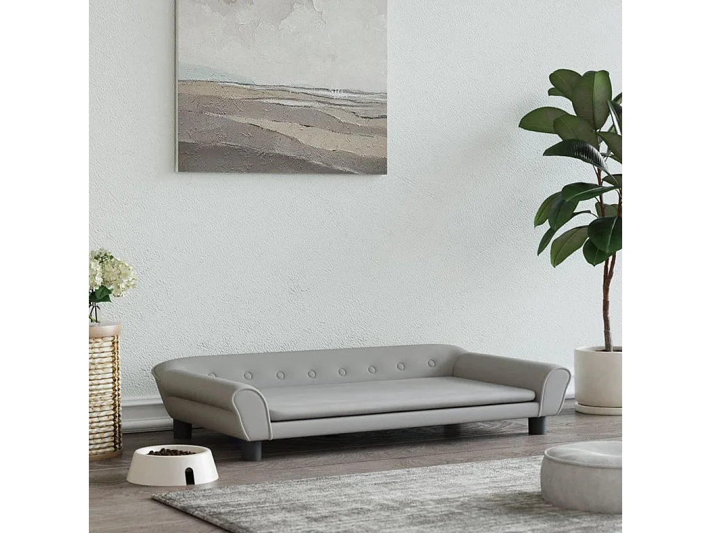 Angeren  Lit pour cen gris clair 100x50x21 cm velours