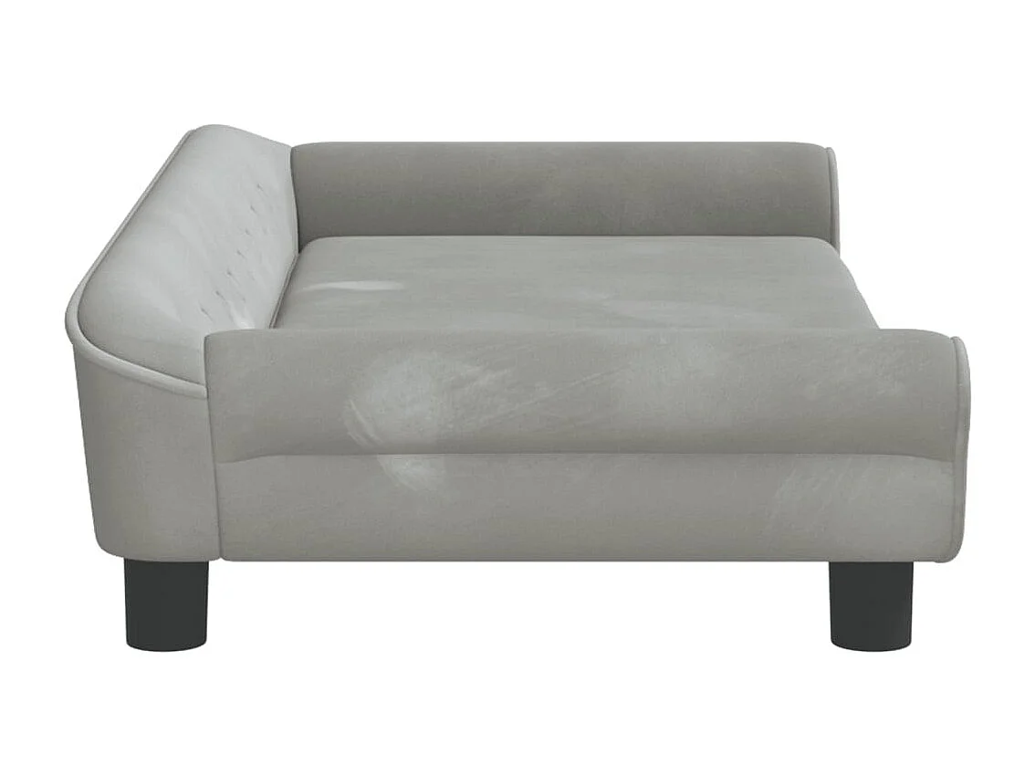 Angeren  Lit pour cen gris clair 100x50x21 cm velours