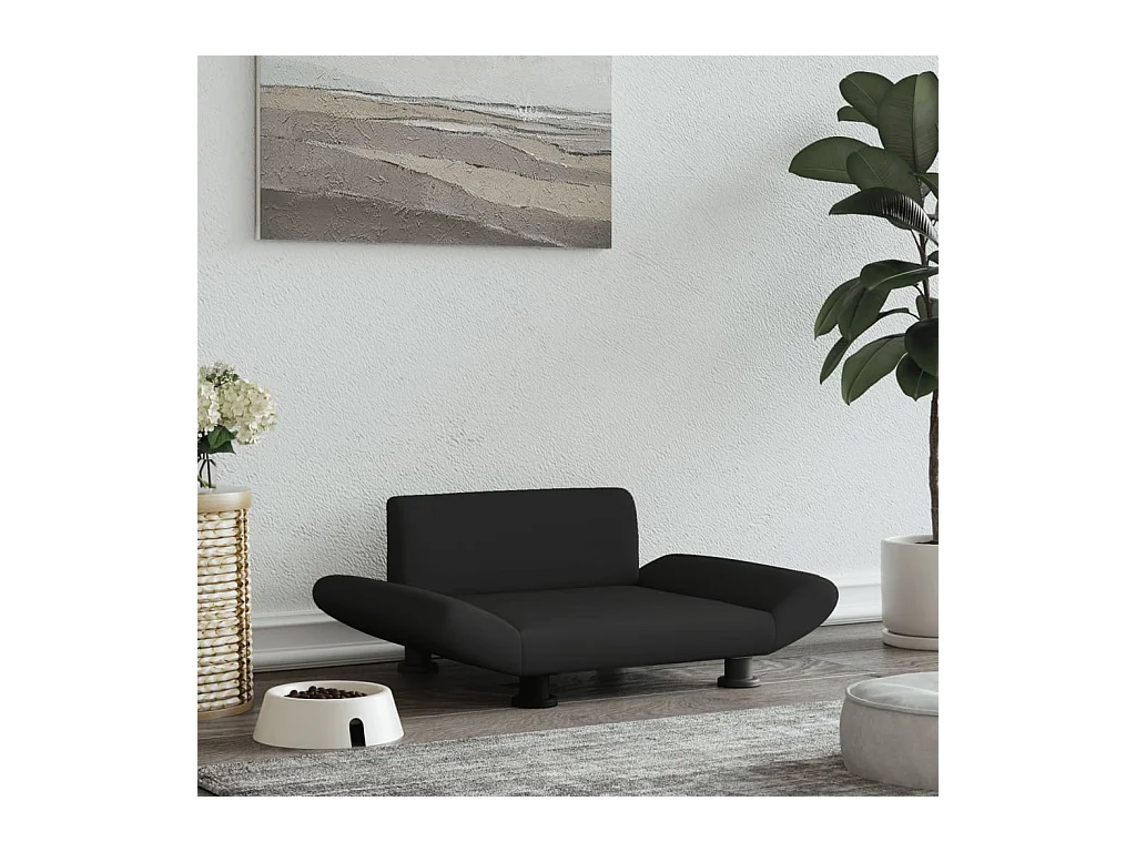 Sdr. Hygum  Lit pour cen noir 70x45x28 cm tissu