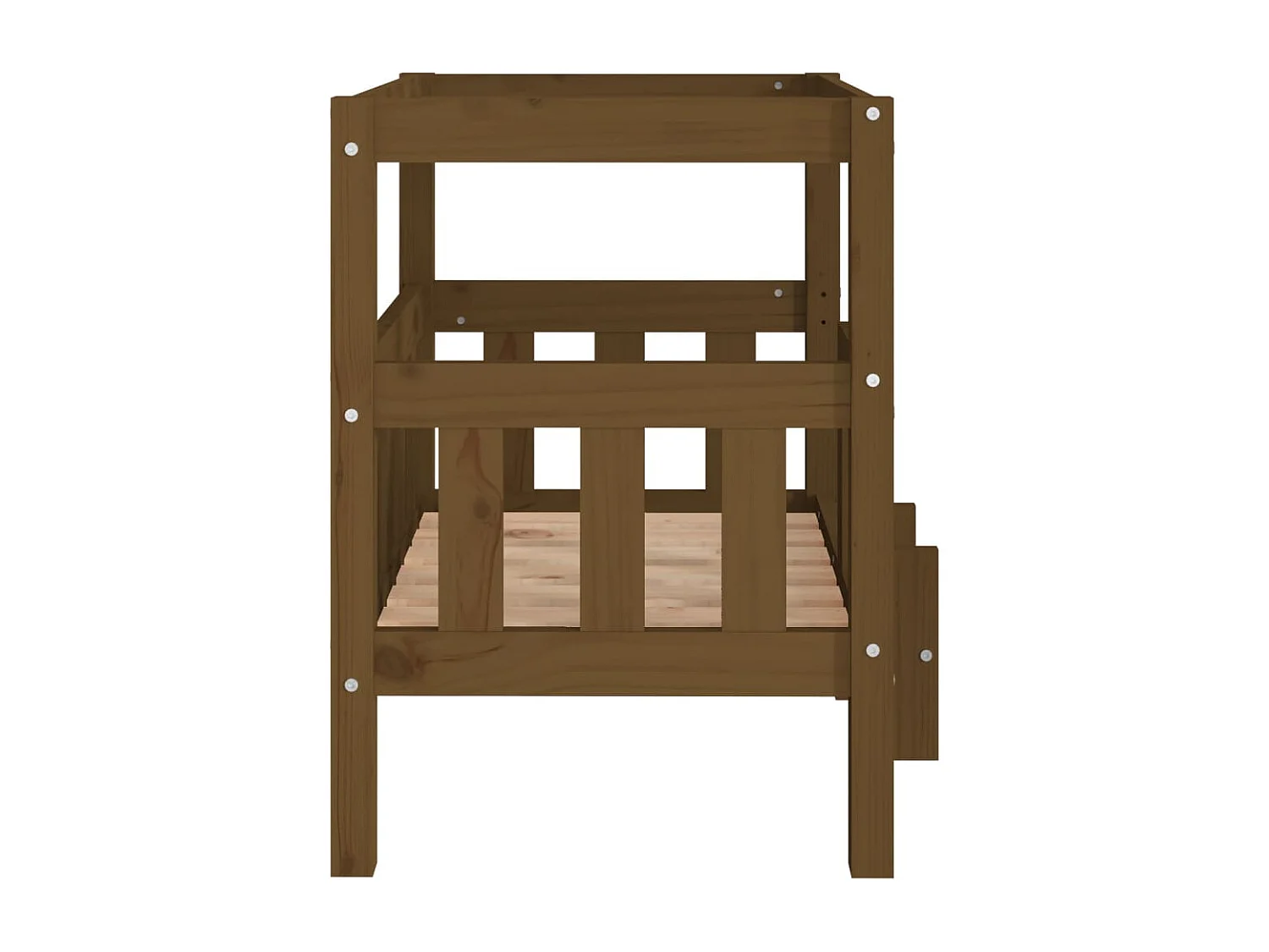 Varyn  Lit pour cen Marron miel 65,5x50,5x70 cm Bois de pin solide