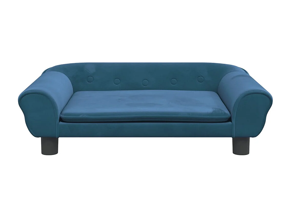 Angeren  Lit pour cen bleu 70x48x22 cm velours