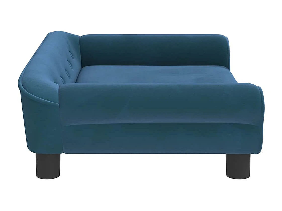 Angeren  Lit pour cen bleu 70x48x22 cm velours