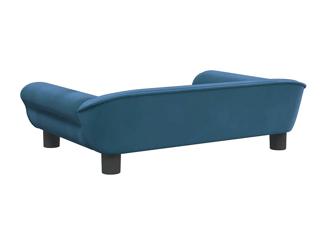 Angeren  Lit pour cen bleu 70x48x22 cm velours