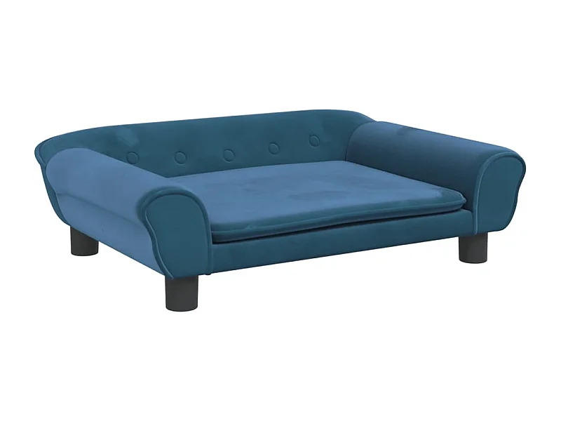 Angeren  Lit pour cen bleu 70x48x22 cm velours