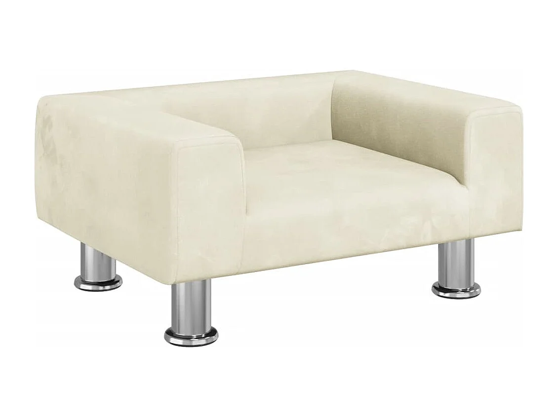 East Providence  Lit pour cen crème 50x40x26,5 cm velours