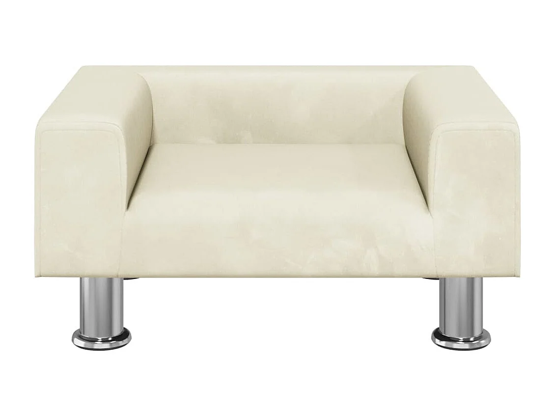 East Providence  Lit pour cen crème 50x40x26,5 cm velours