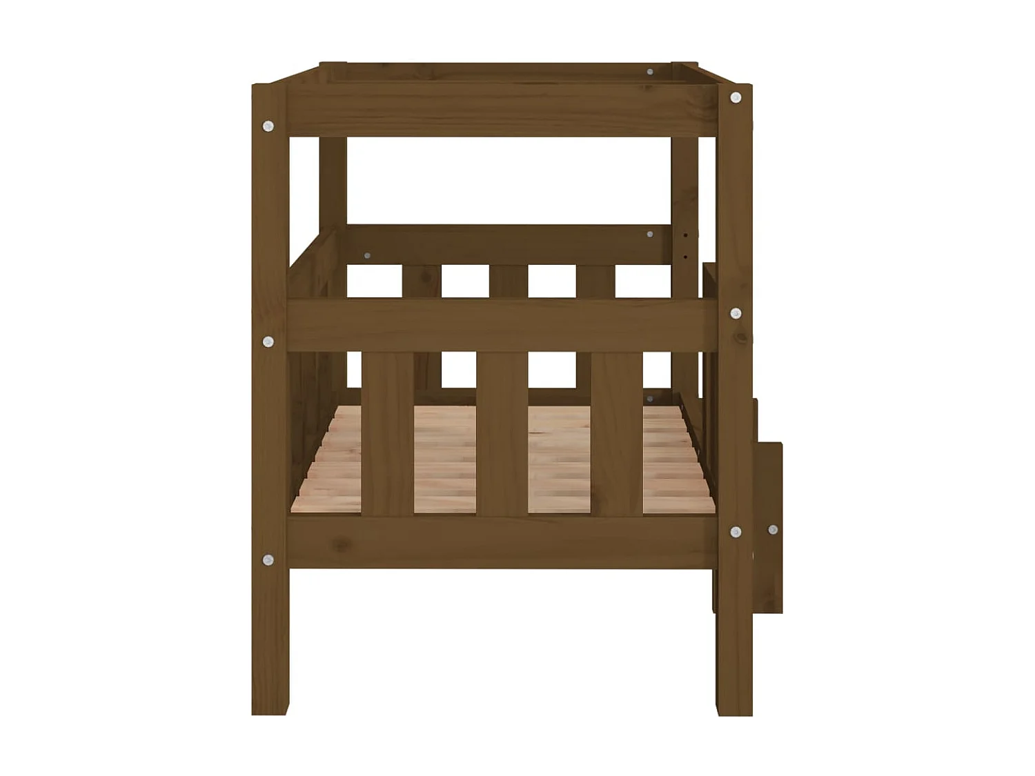 Varyn  Lit pour cen Marron miel 75,5x63,5x70 cm Bois de pin solide