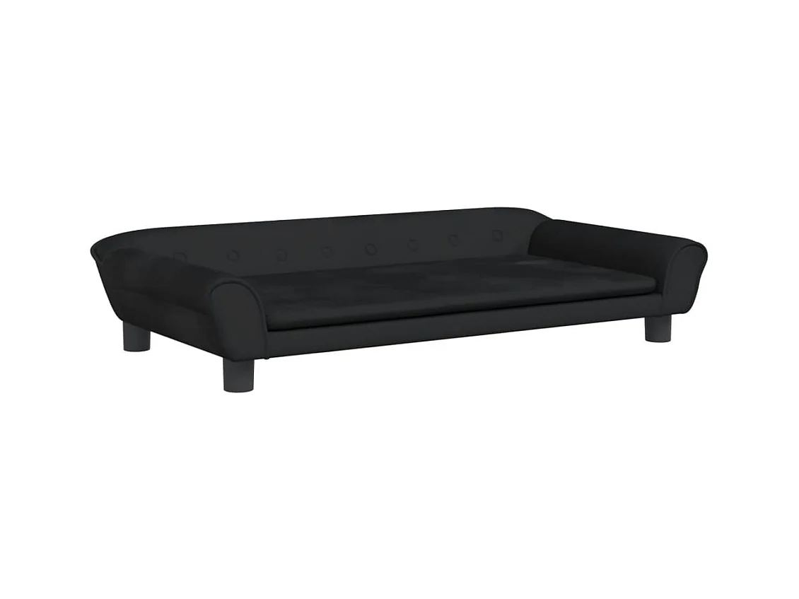Angeren  Lit pour cen noir 100x50x21 cm velours