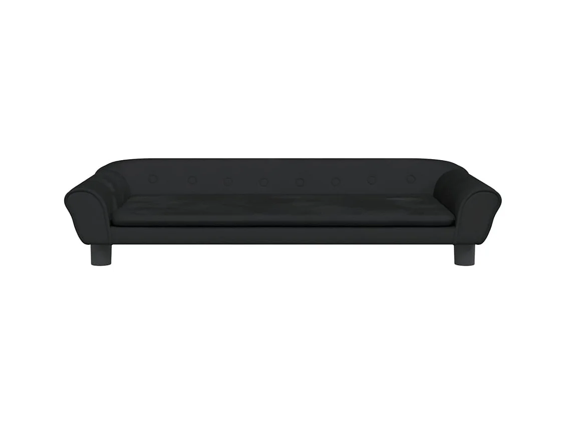 Angeren  Lit pour cen noir 100x50x21 cm velours