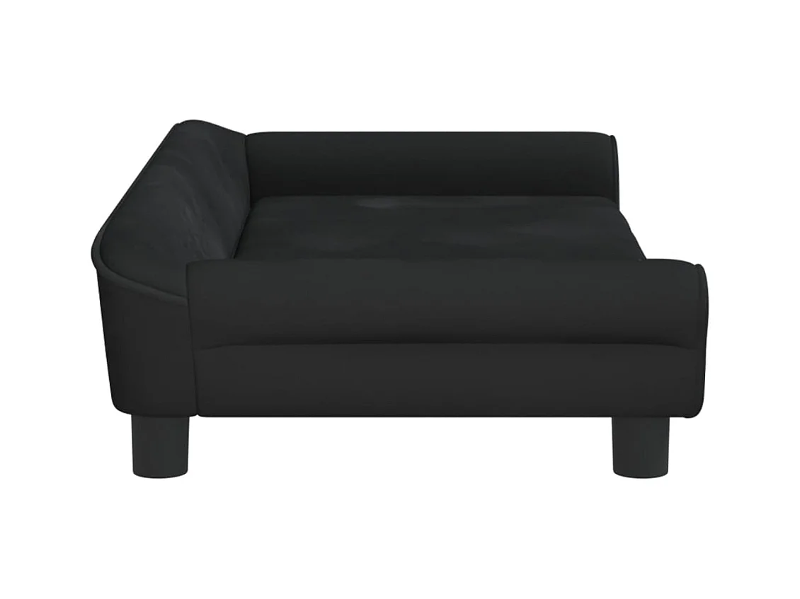 Angeren  Lit pour cen noir 100x50x21 cm velours
