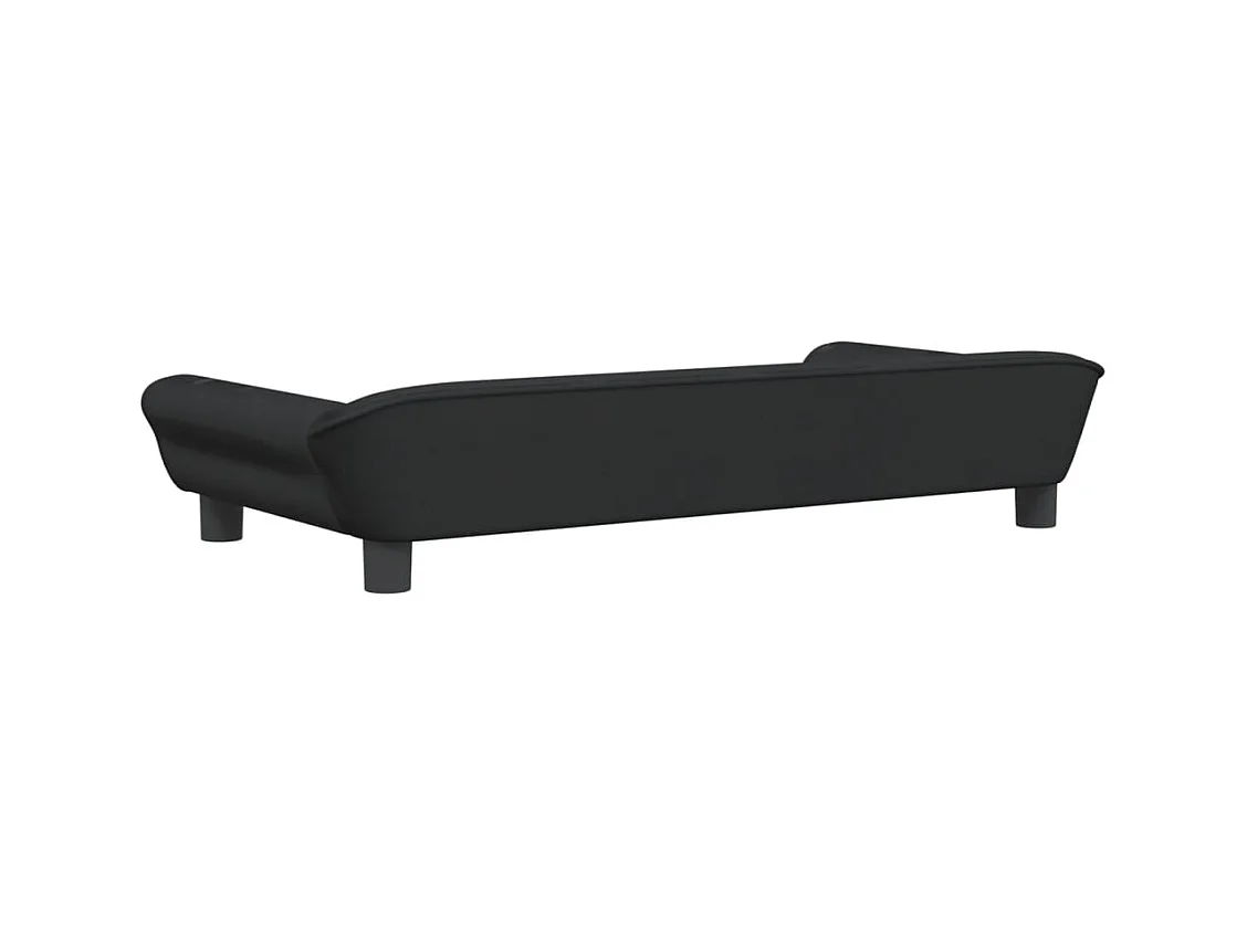 Angeren  Lit pour cen noir 100x50x21 cm velours