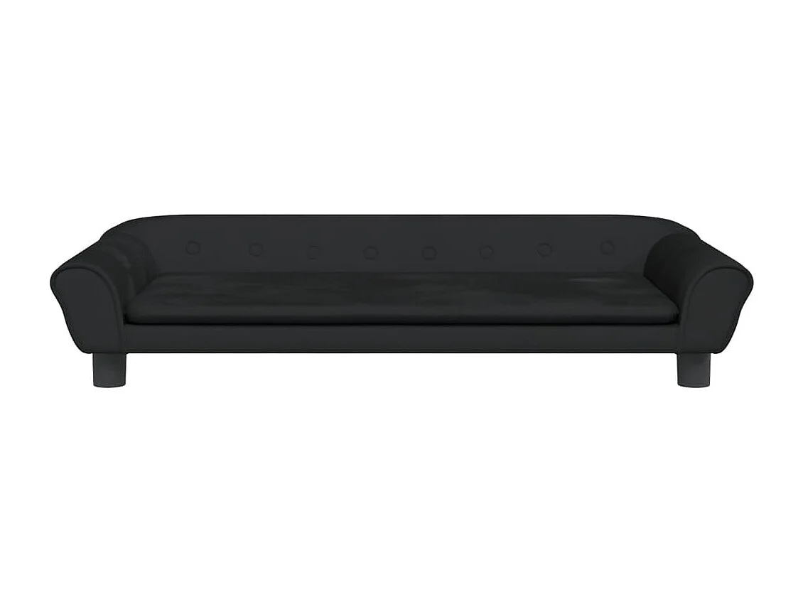 Angeren  Lit pour cen noir 100x50x21 cm velours