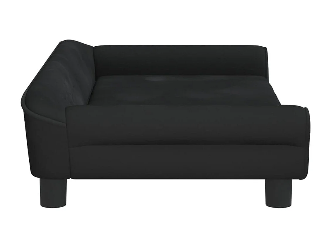 Angeren  Lit pour cen noir 100x50x21 cm velours