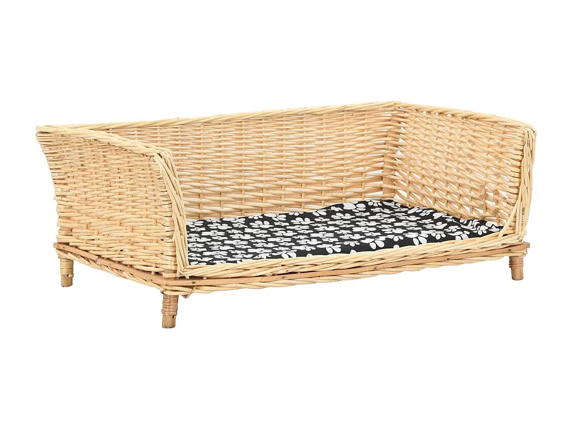 Louis-Léon  Panier pour cens avec coussin 90x54x35 cm Saule l