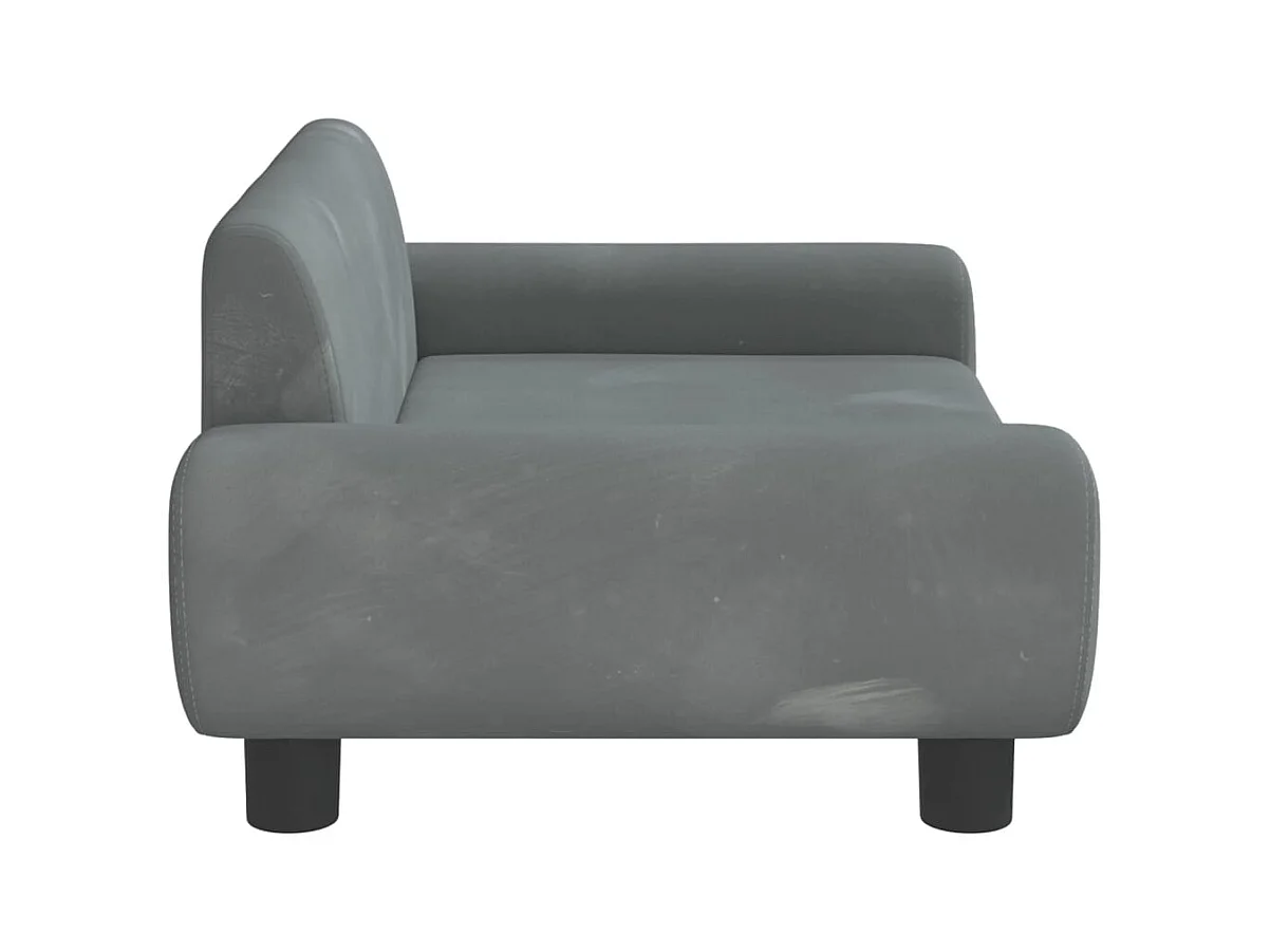 Fien  Lit pour cen gris foncé 70x45x33 cm velours