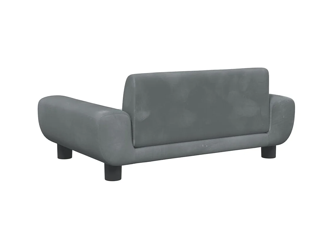 Fien  Lit pour cen gris foncé 70x45x33 cm velours