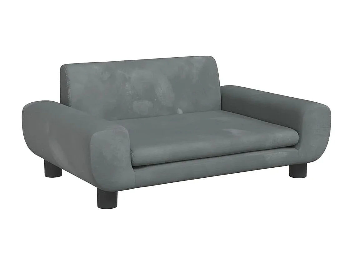 Fien  Lit pour cen gris foncé 70x45x33 cm velours
