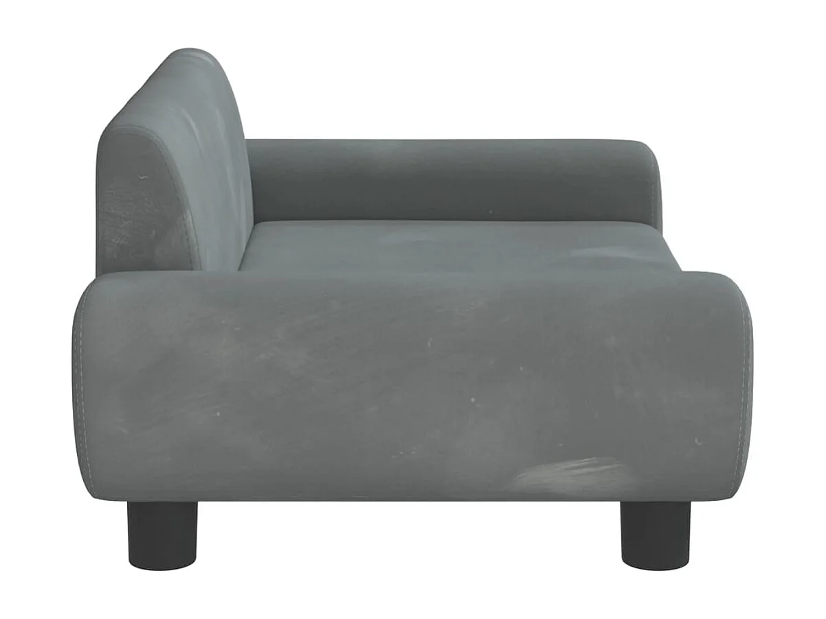 Fien  Lit pour cen gris foncé 70x45x33 cm velours