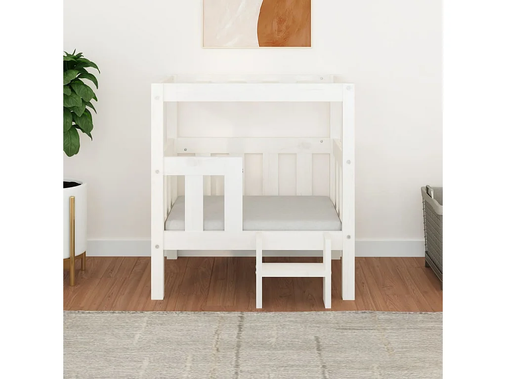 Varyn  Hondenmand 65,5x50,5x70 cm massief grenenhout wit