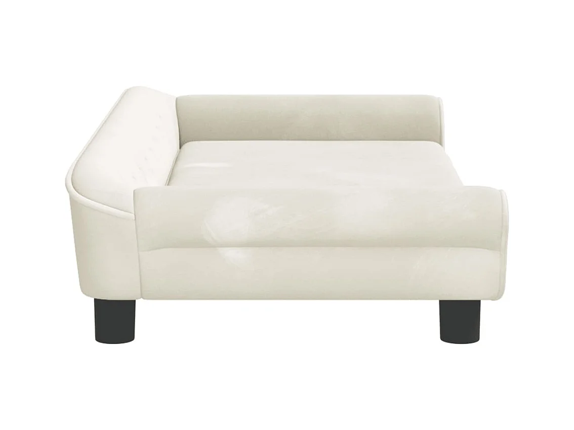 Angeren  Lit pour cen crème 100x50x21 cm velours