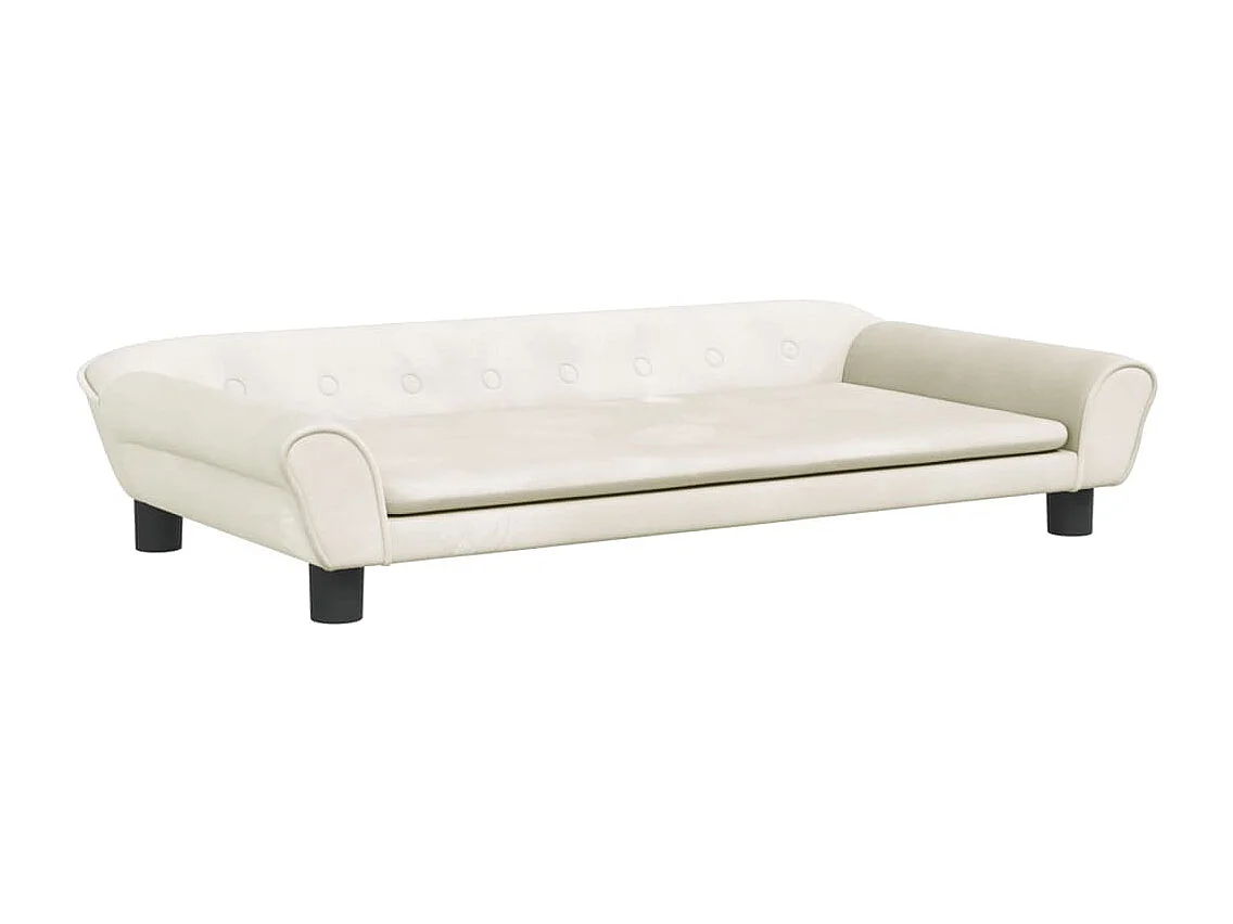 Angeren  Lit pour cen crème 100x50x21 cm velours