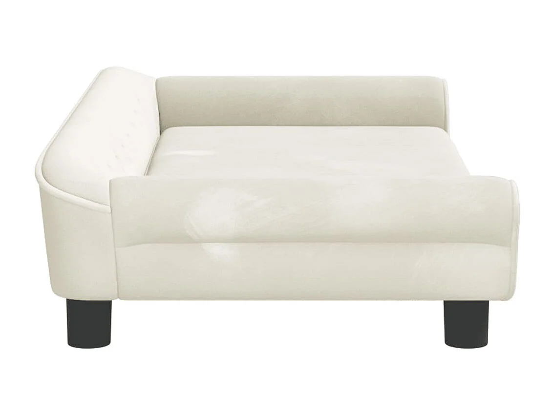 Angeren  Lit pour cen crème 100x50x21 cm velours