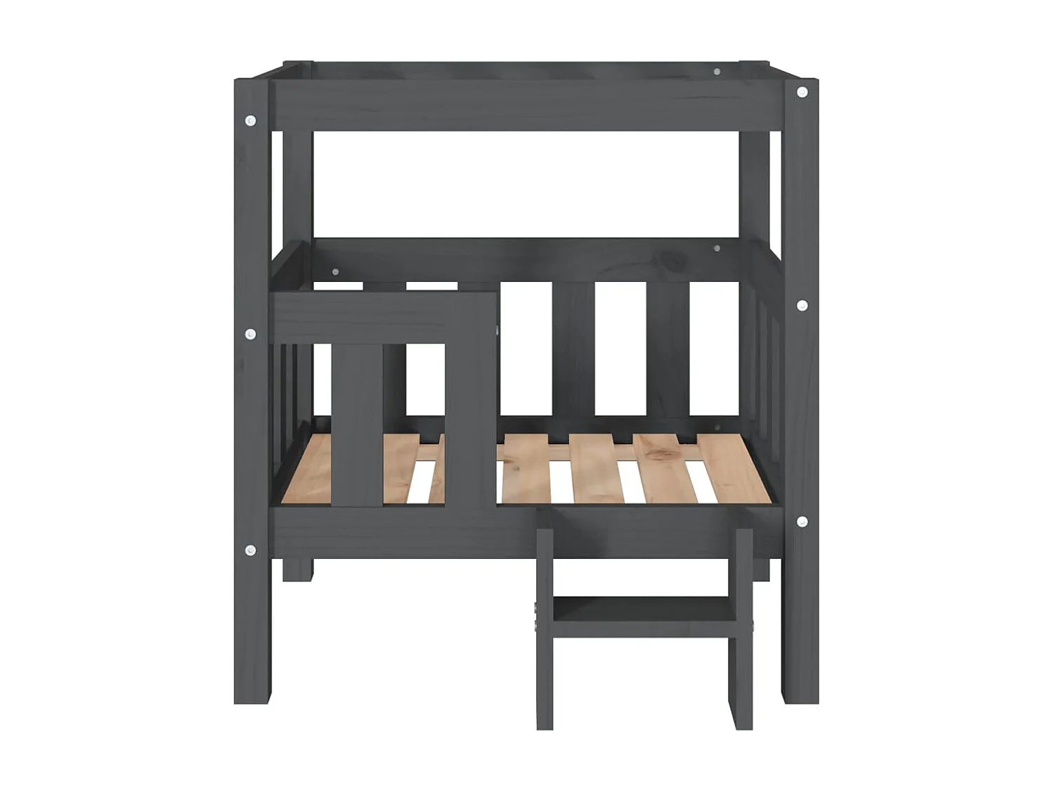 Varyn  Lit pour cen Gris 65,5x50,5x70 cm Bois de pin solide