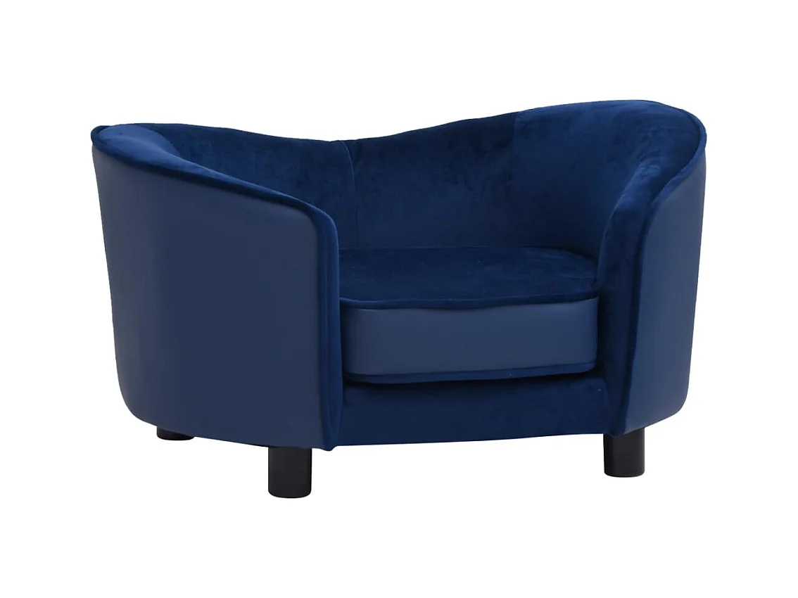 Vandœuvre-lès-Nancy  Canapé pour cen Bleu 69x49x40 cm Peluche et similicuir