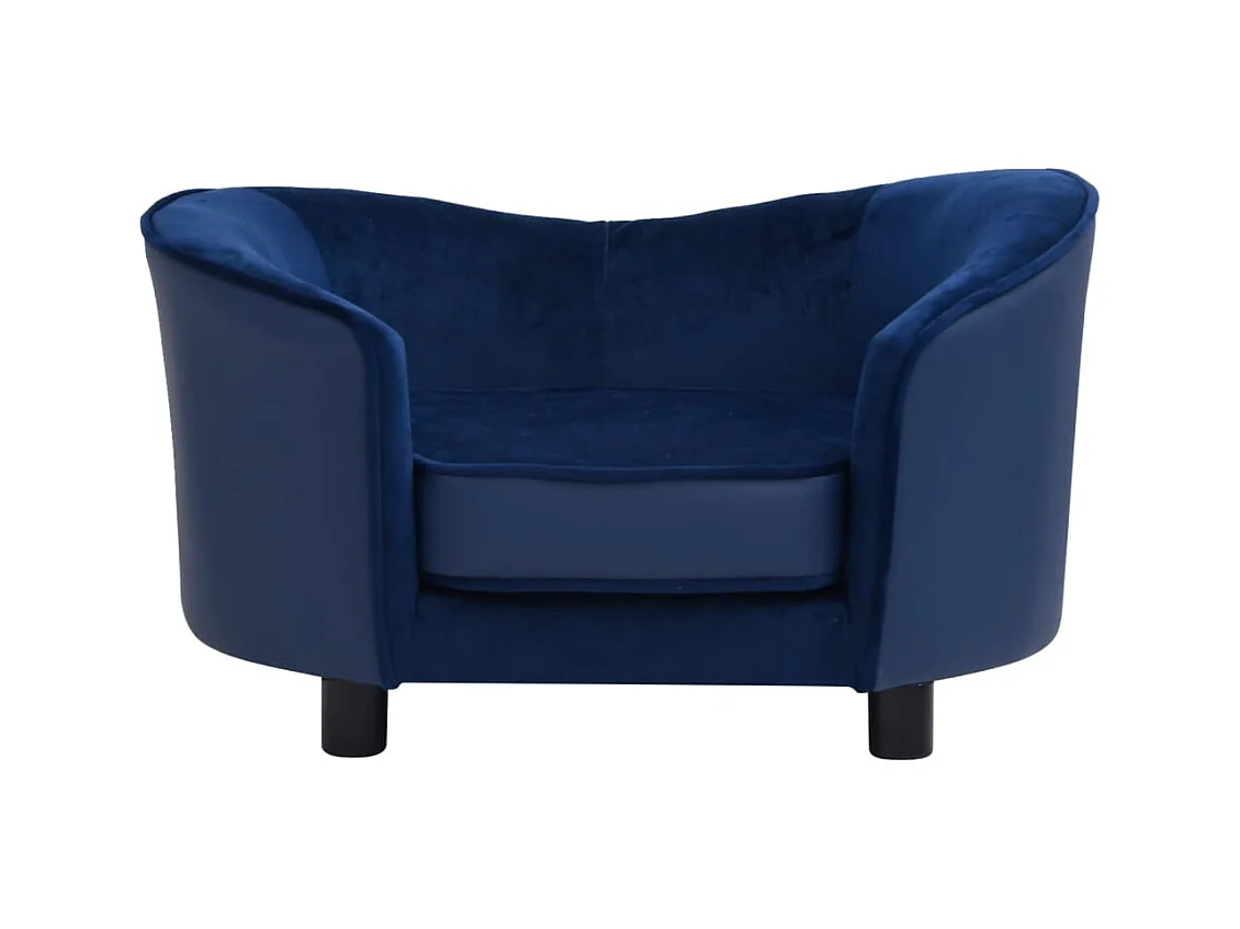 Vandœuvre-lès-Nancy  Canapé pour cen Bleu 69x49x40 cm Peluche et similicuir