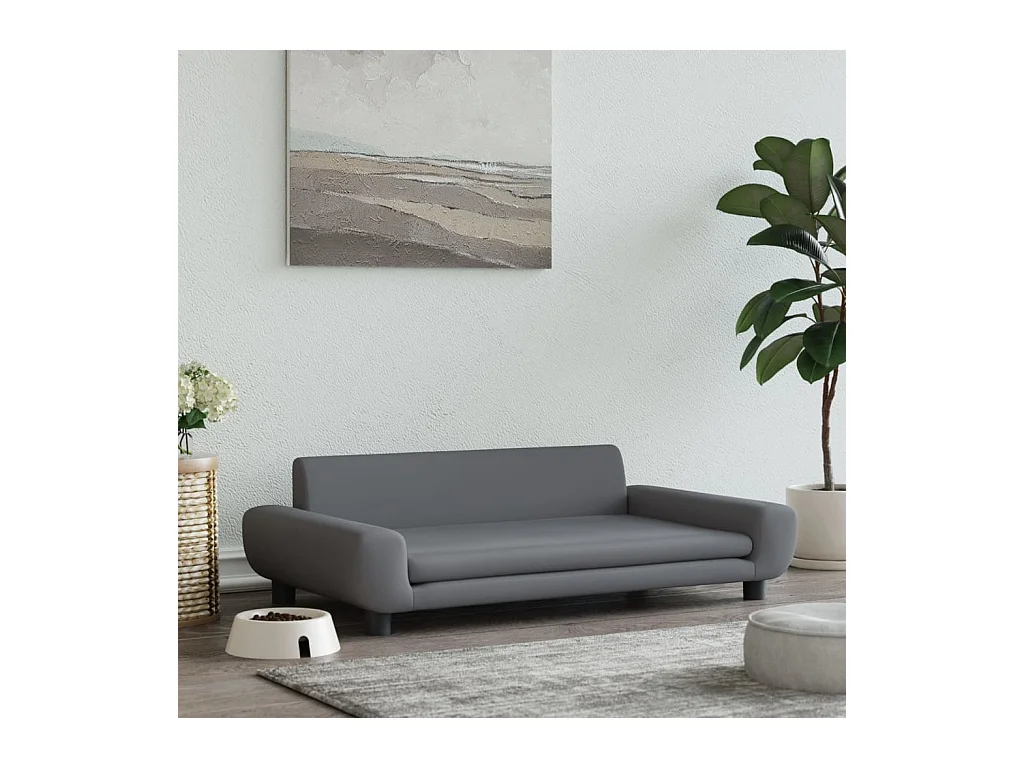 Fien  Lit pour cen gris foncé 100x54x33 cm velours