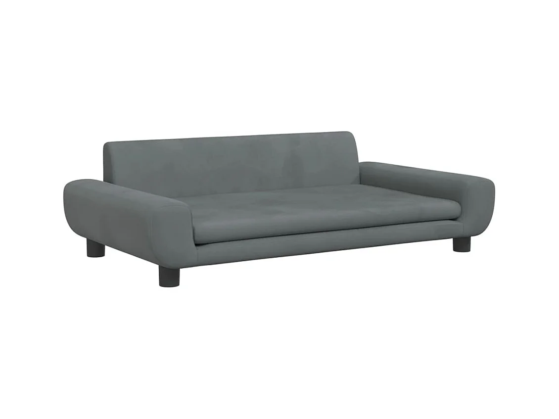 Fien  Hondenmand 100x54x33 cm fluweel donkergrijs
