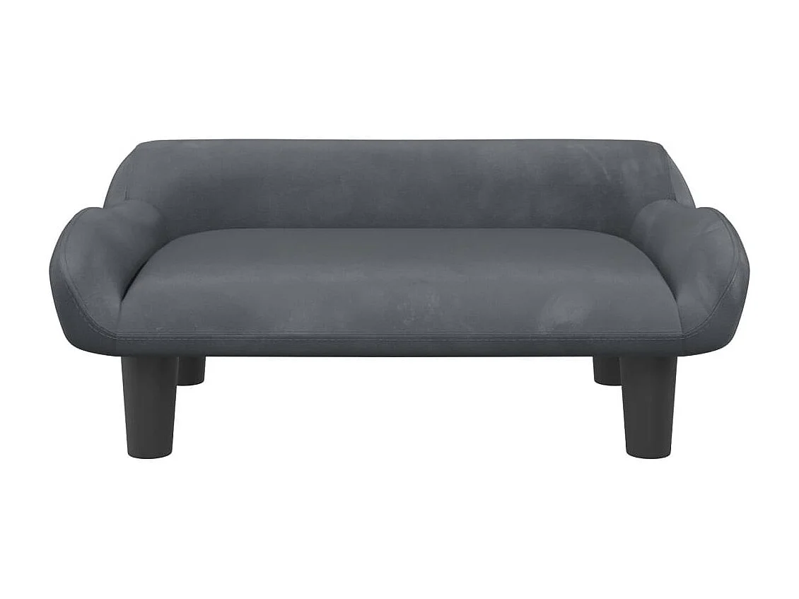 Kessel  Lit pour cen gris foncé 70x40x24 cm velours