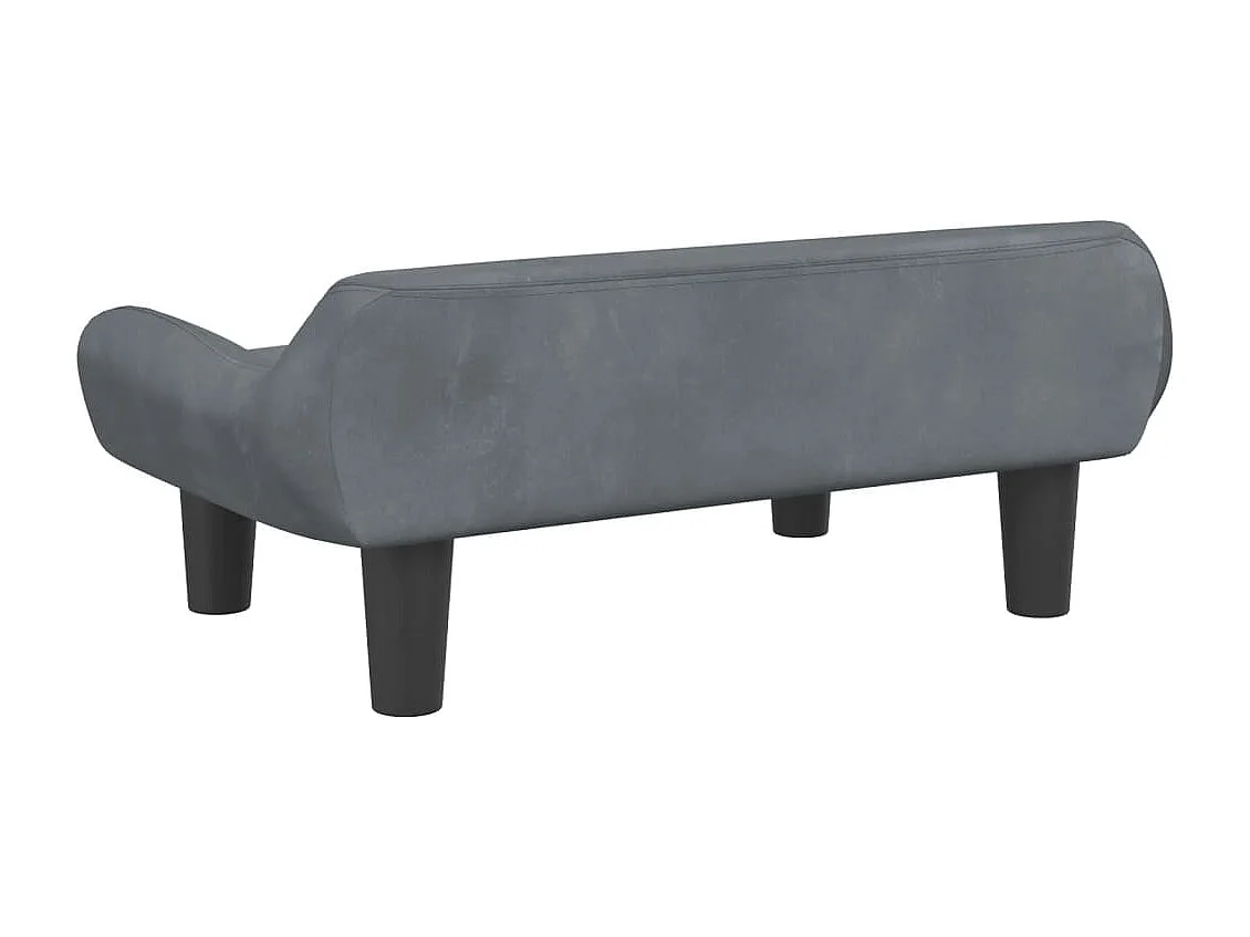 Kessel  Lit pour cen gris foncé 70x40x24 cm velours