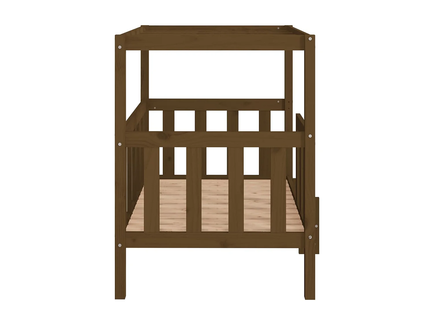 Varyn  Lit pour cen Marron miel 105,5x83,5x100 cm Bois de pin solide