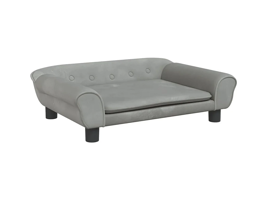 Angeren  Lit pour cen gris clair 70x48x22 cm velours