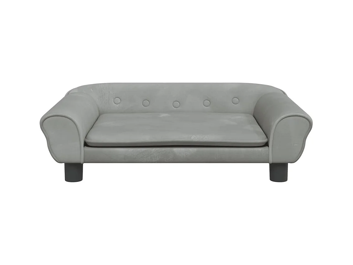 Angeren  Lit pour cen gris clair 70x48x22 cm velours