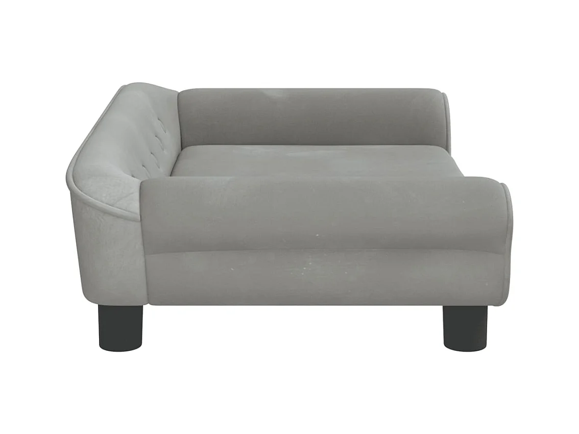 Angeren  Lit pour cen gris clair 70x48x22 cm velours