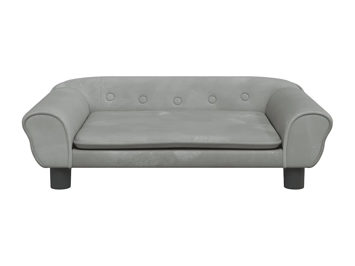 Angeren  Lit pour cen gris clair 70x48x22 cm velours