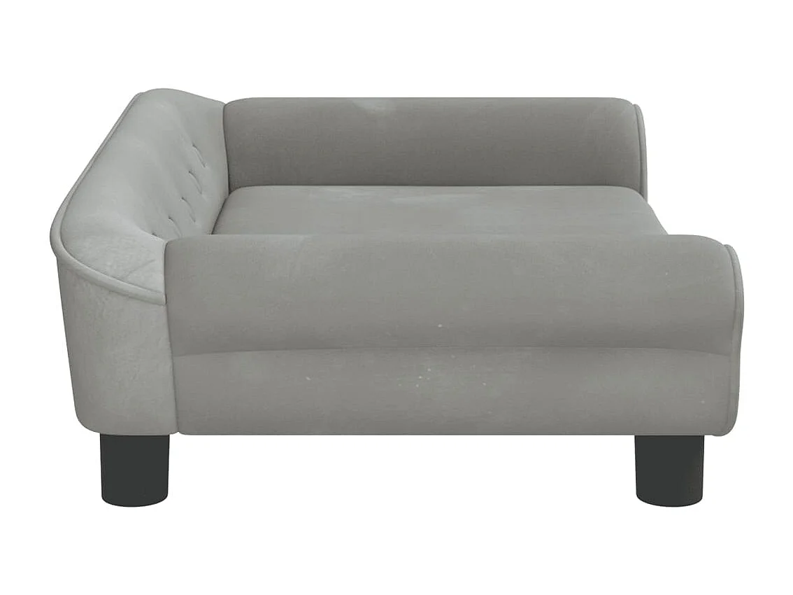 Angeren  Lit pour cen gris clair 70x48x22 cm velours