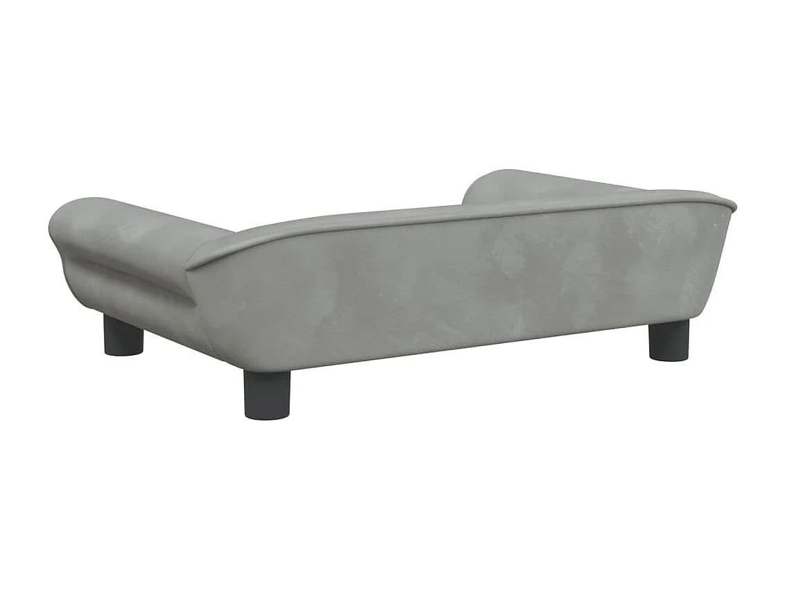 Angeren  Lit pour cen gris clair 70x48x22 cm velours