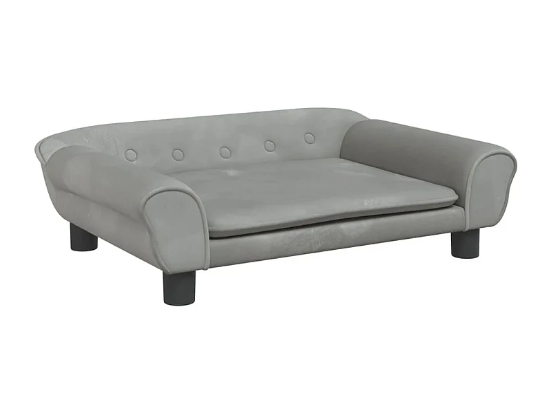 Angeren  Lit pour cen gris clair 70x48x22 cm velours