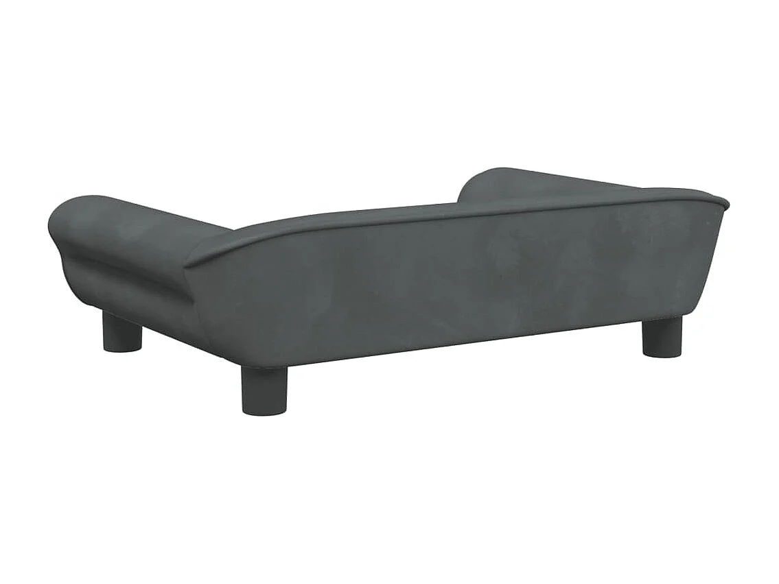 Angeren  Lit pour cen gris foncé 70x48x22 cm velours