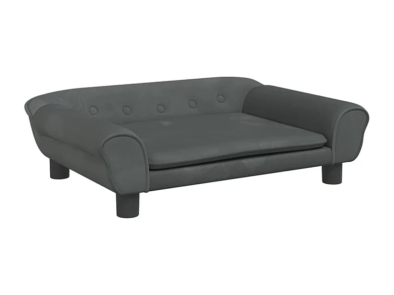 Angeren  Hondenmand 70x48x22 cm fluweel donkergrijs