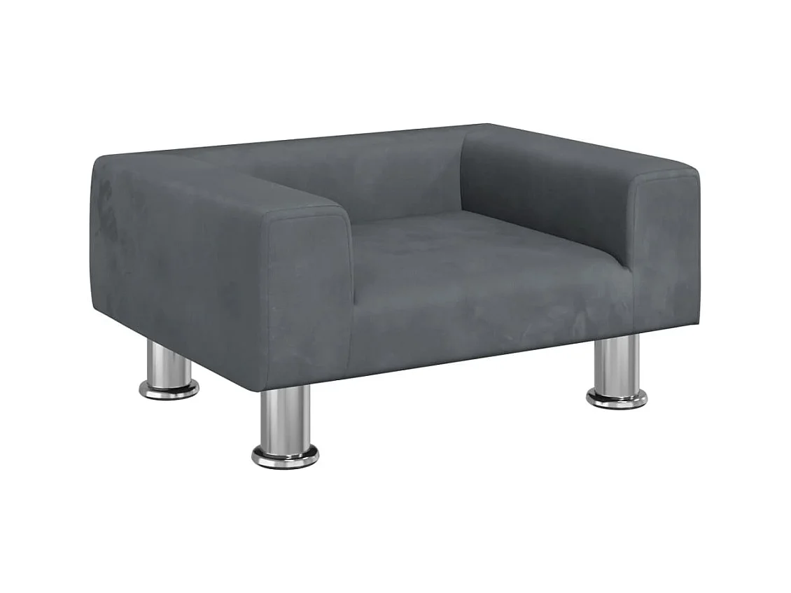 East Providence  Lit pour cen gris foncé 50x40x26,5 cm velours