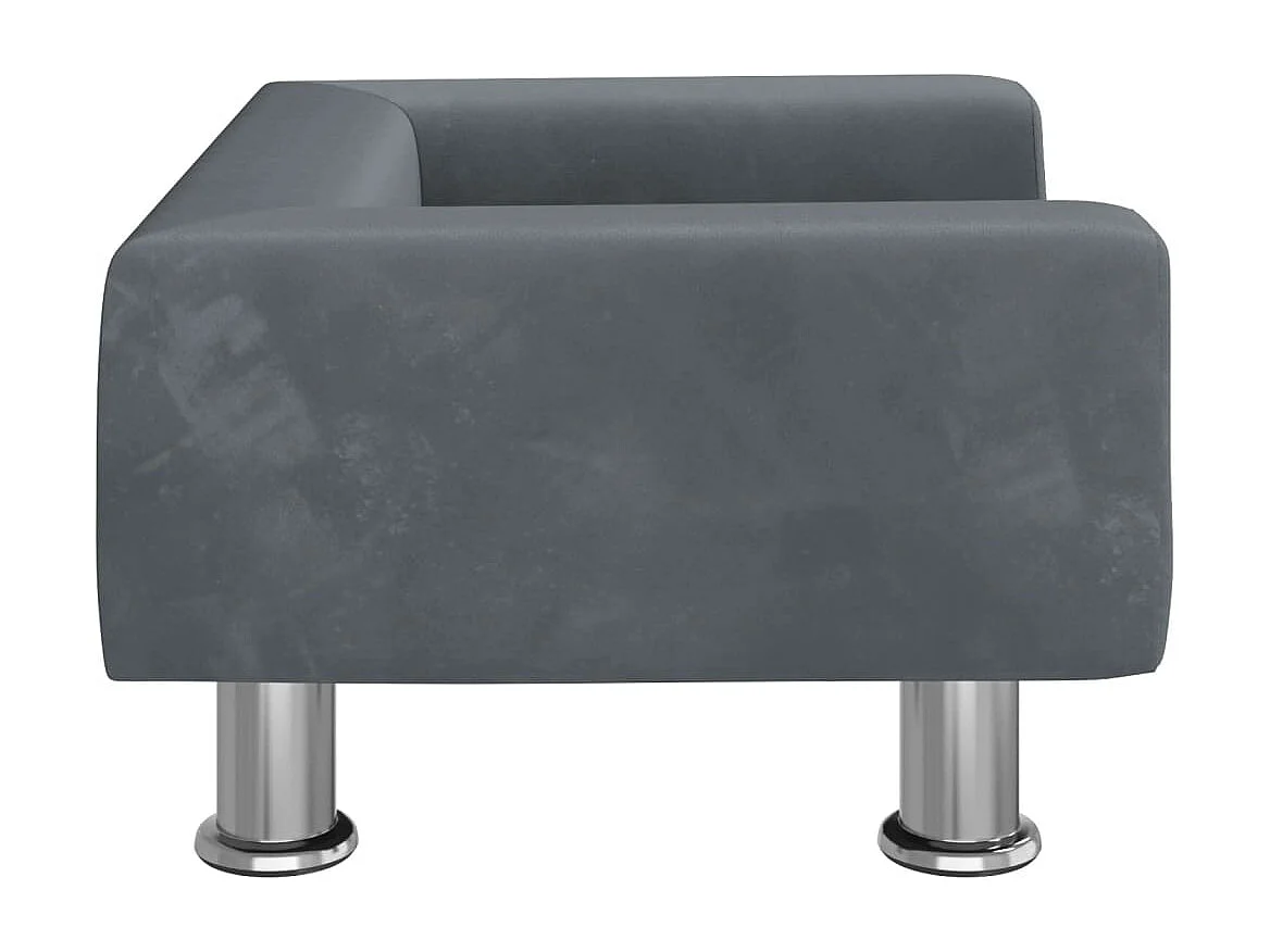 East Providence  Lit pour cen gris foncé 50x40x26,5 cm velours