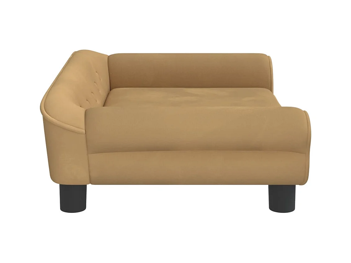 Angeren  Lit pour cen marron 70x48x22 cm velours