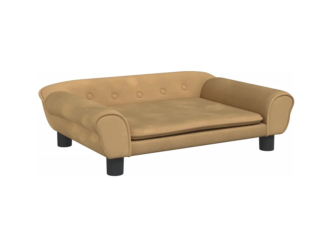 Angeren  Hondenmand 70x48x22 cm fluweel bruin