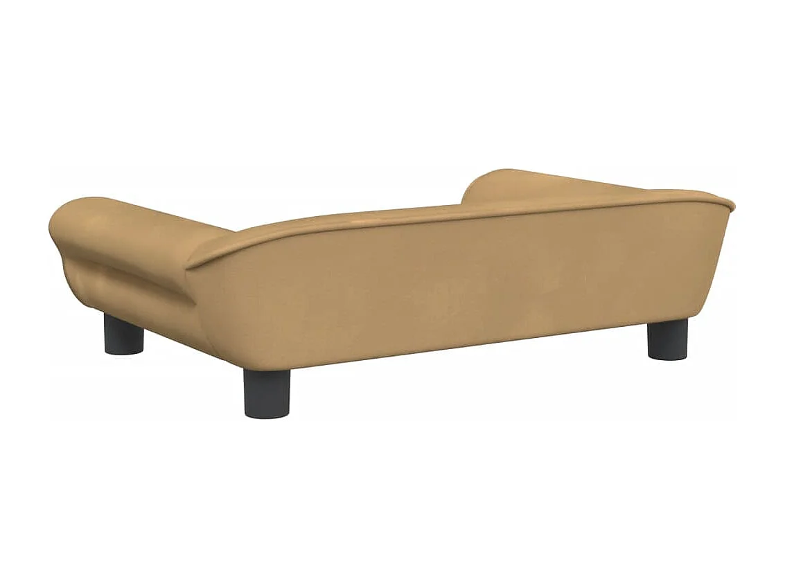 Angeren  Lit pour cen marron 70x48x22 cm velours