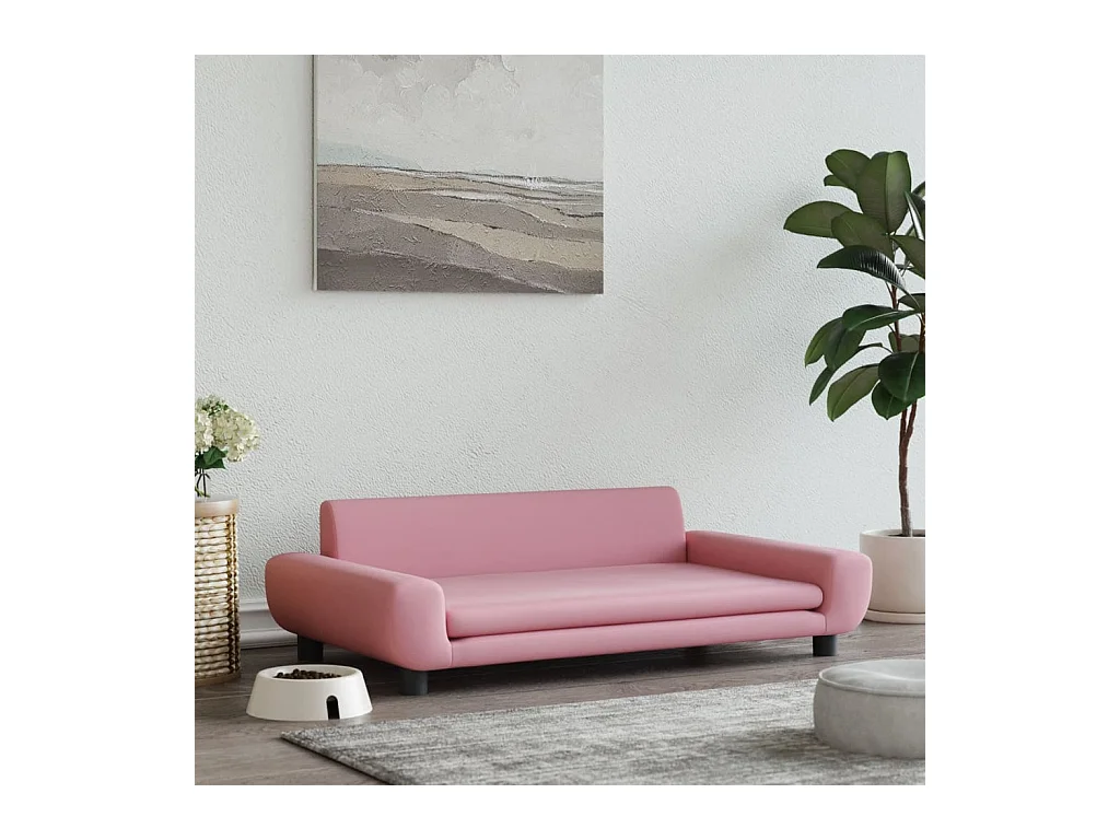 Fien  Lit pour cen rose 100x54x33 cm velours