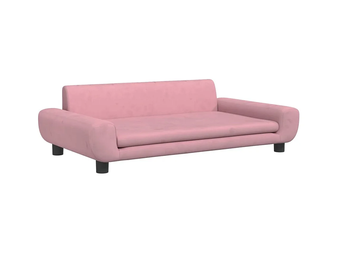 Fien  Lit pour cen rose 100x54x33 cm velours